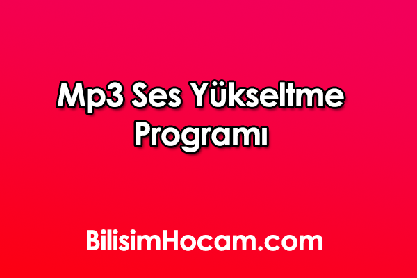 Mp3 Ses Yükseltme Programı Full İndir – mp3 ses yükseltme